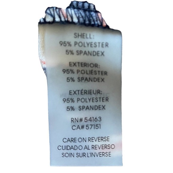 Women’s Tommy Hilfiger Size Large Keyhole Neckline Navy Floral Blouse Sleeveless - Picture 6 of 6